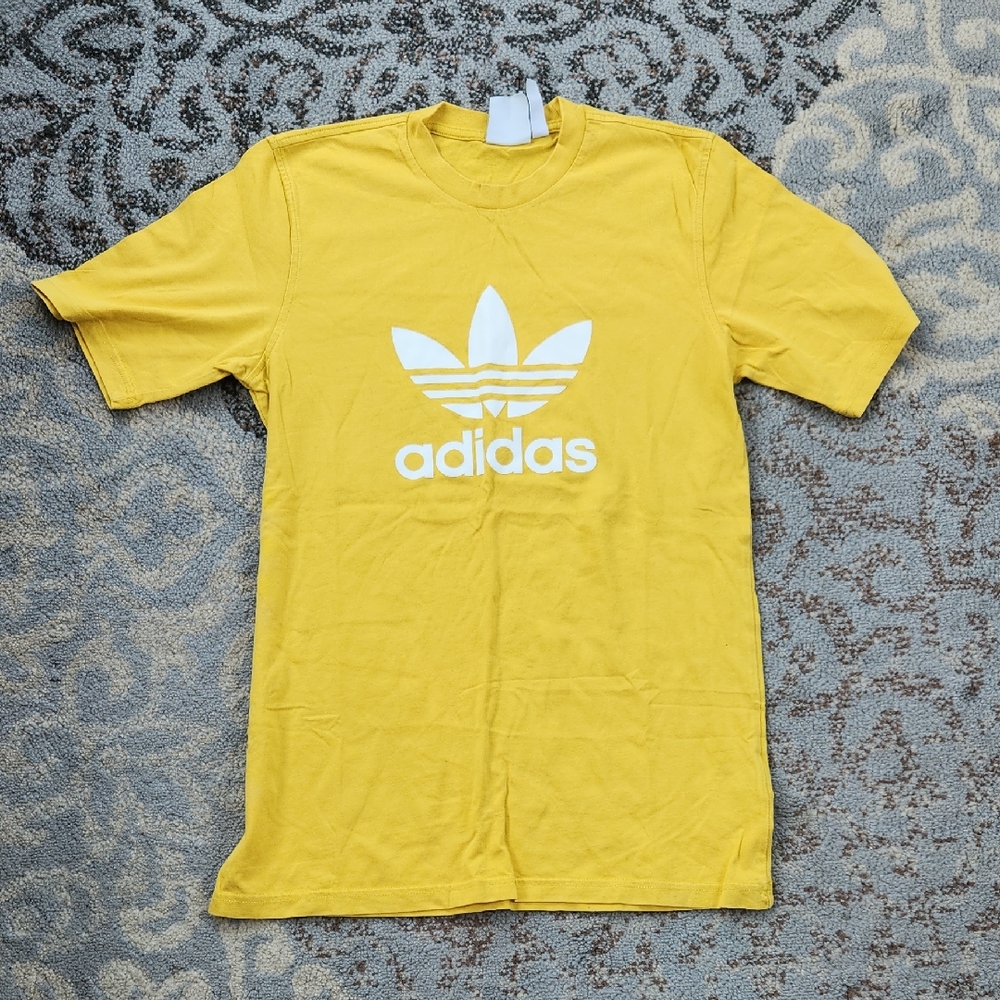 Adidas Adicolor Trefoil Tee Yellow Small